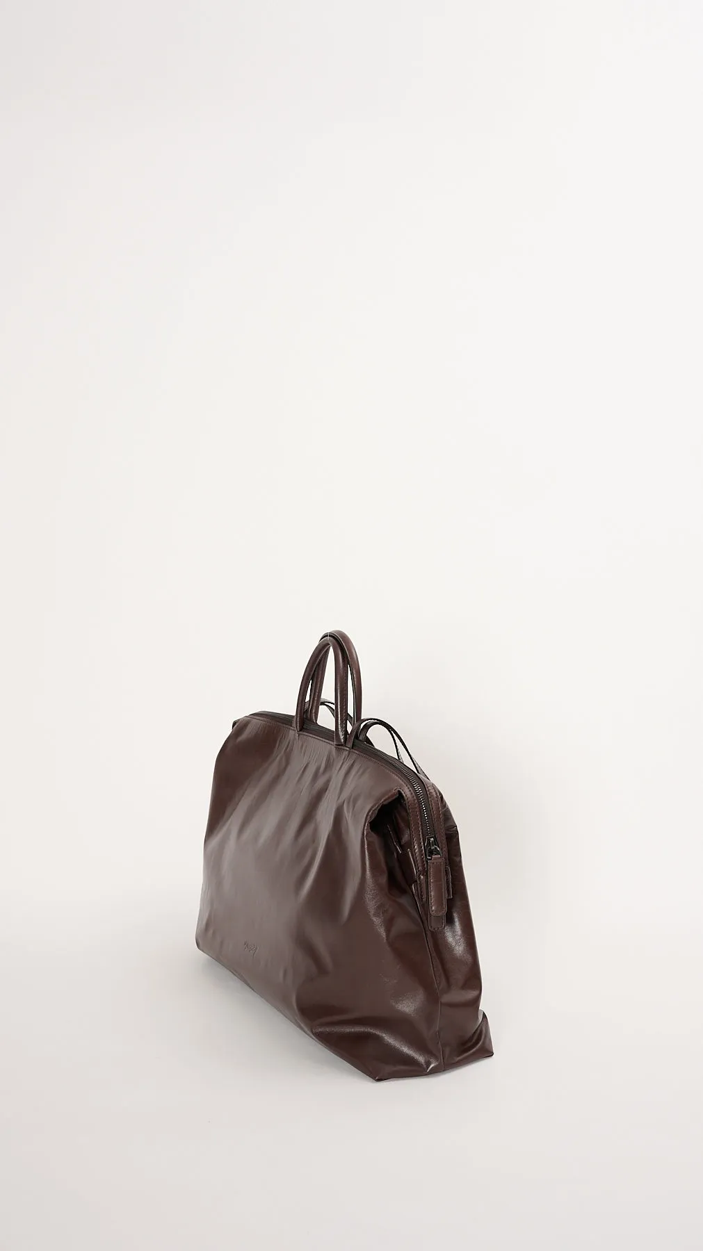4 in Orizzontale Shoulder Bag in Dark Brown
