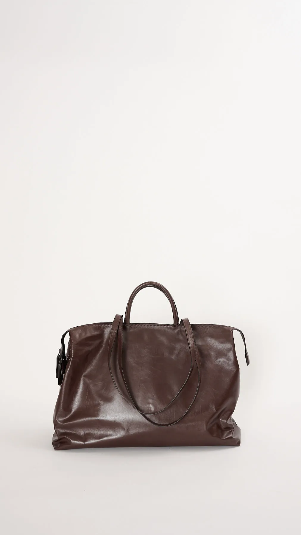 4 in Orizzontale Shoulder Bag in Dark Brown