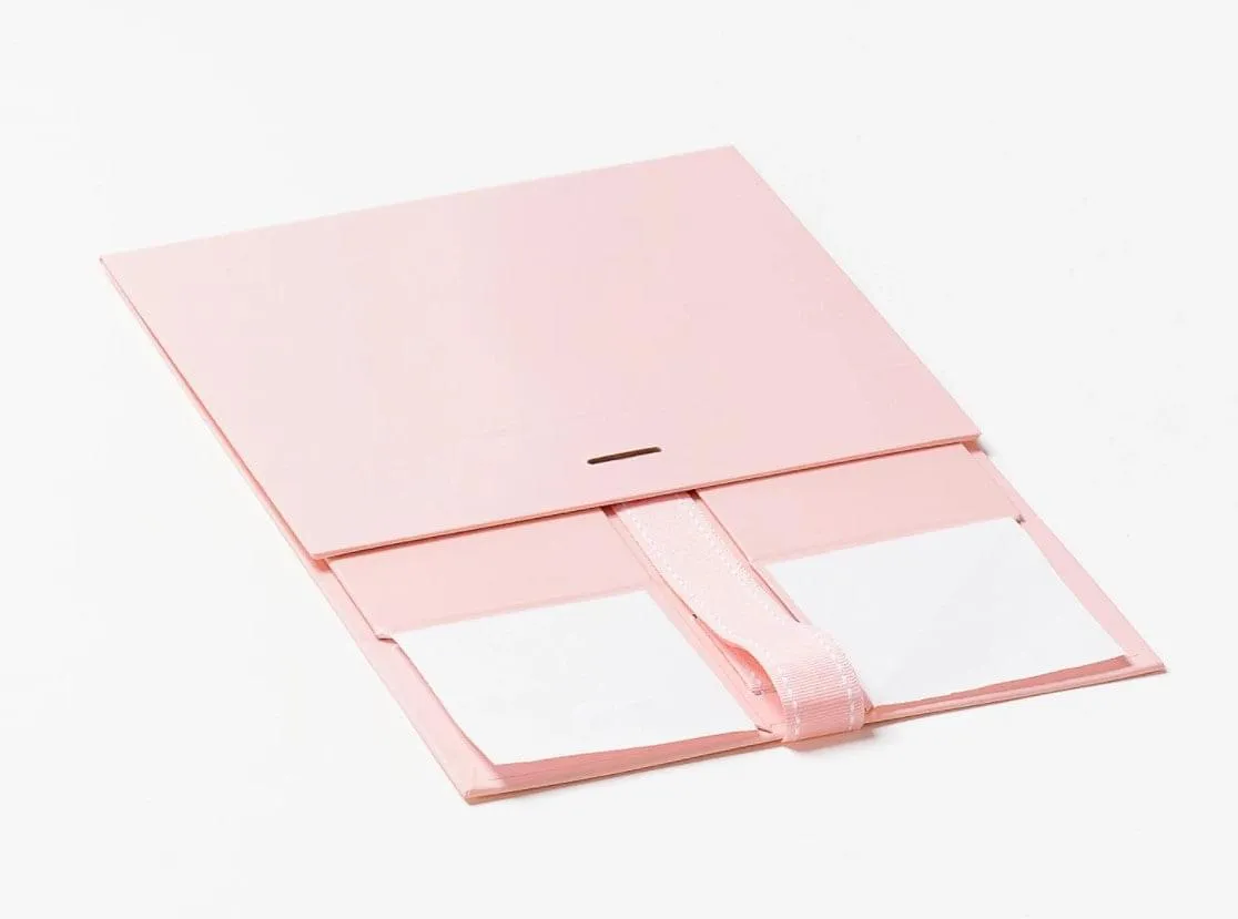 A5 Deep Pale Pink Luxury Gift box with magnetic closure, and choice of ribbon (Pack of 12)