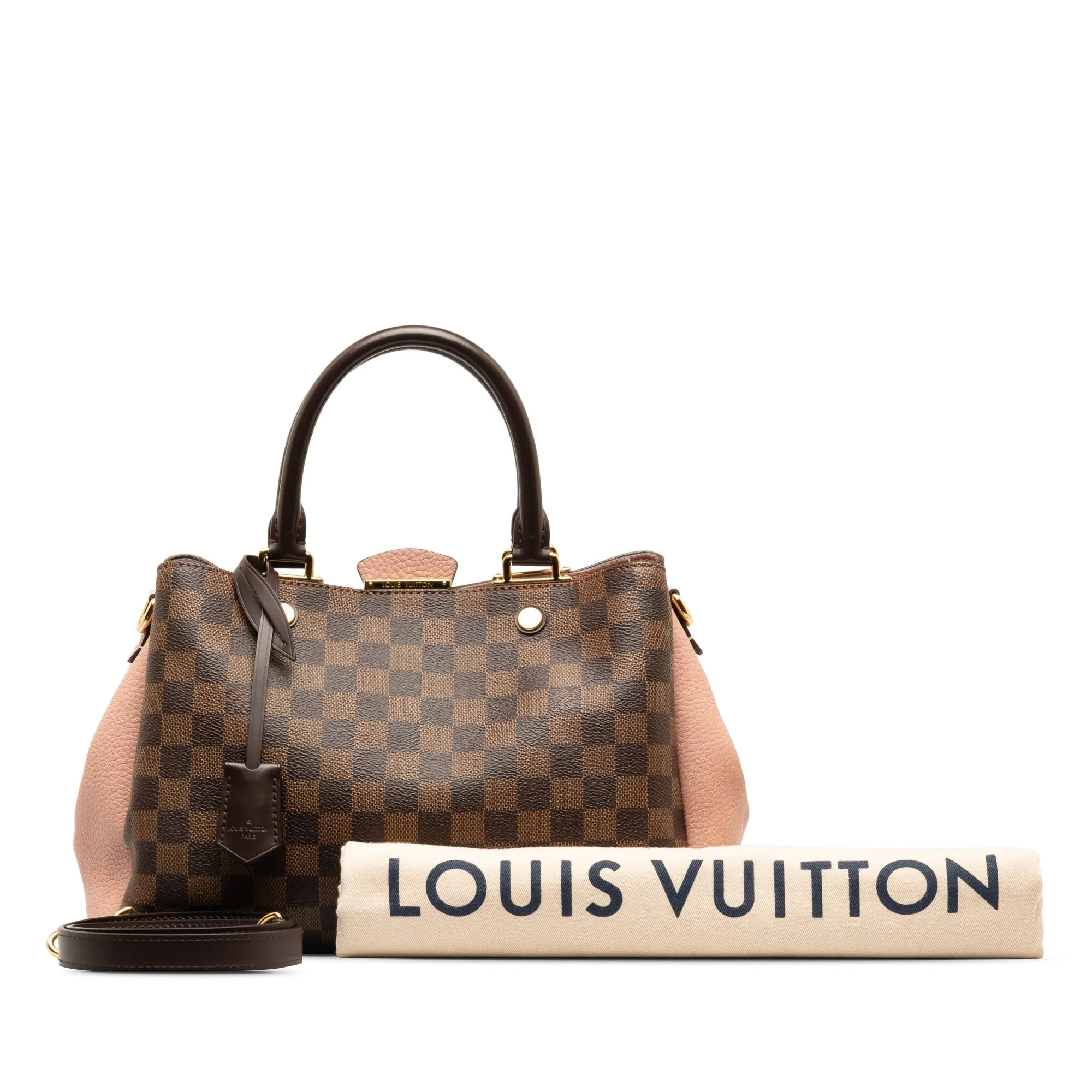 Brown Louis Vuitton Damier Ebene Brittany Satchel