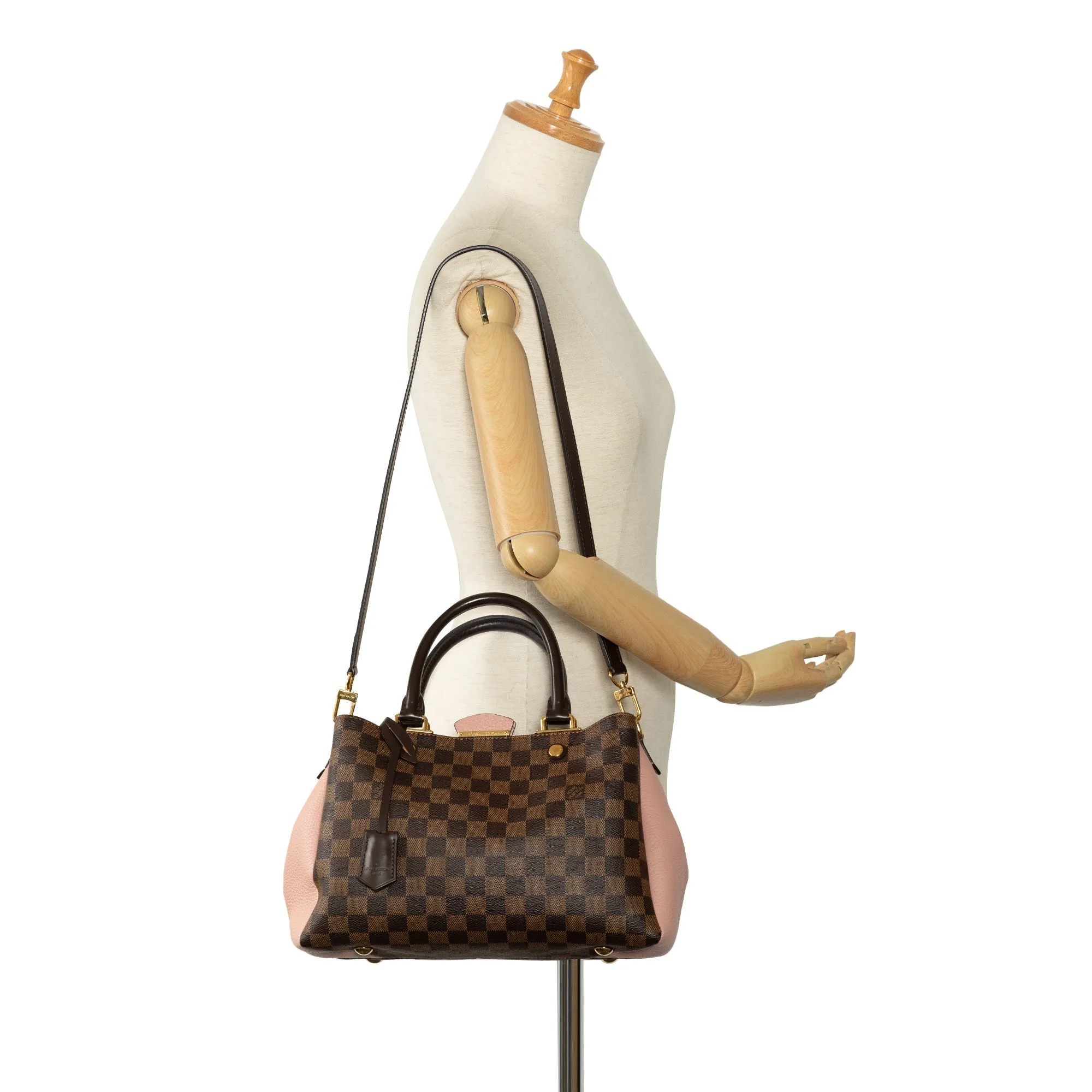 Brown Louis Vuitton Damier Ebene Brittany Satchel