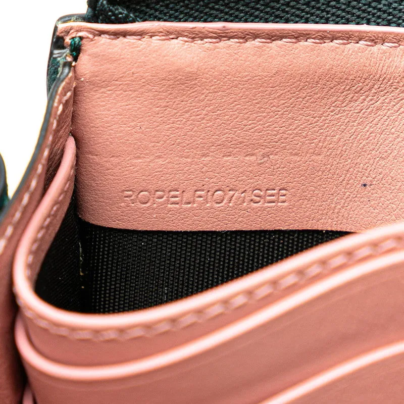 Burberry Leather Compact Round Zipper Wallet