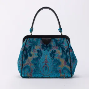 Burnout Velvet Aqua Blue Alma Satchel
