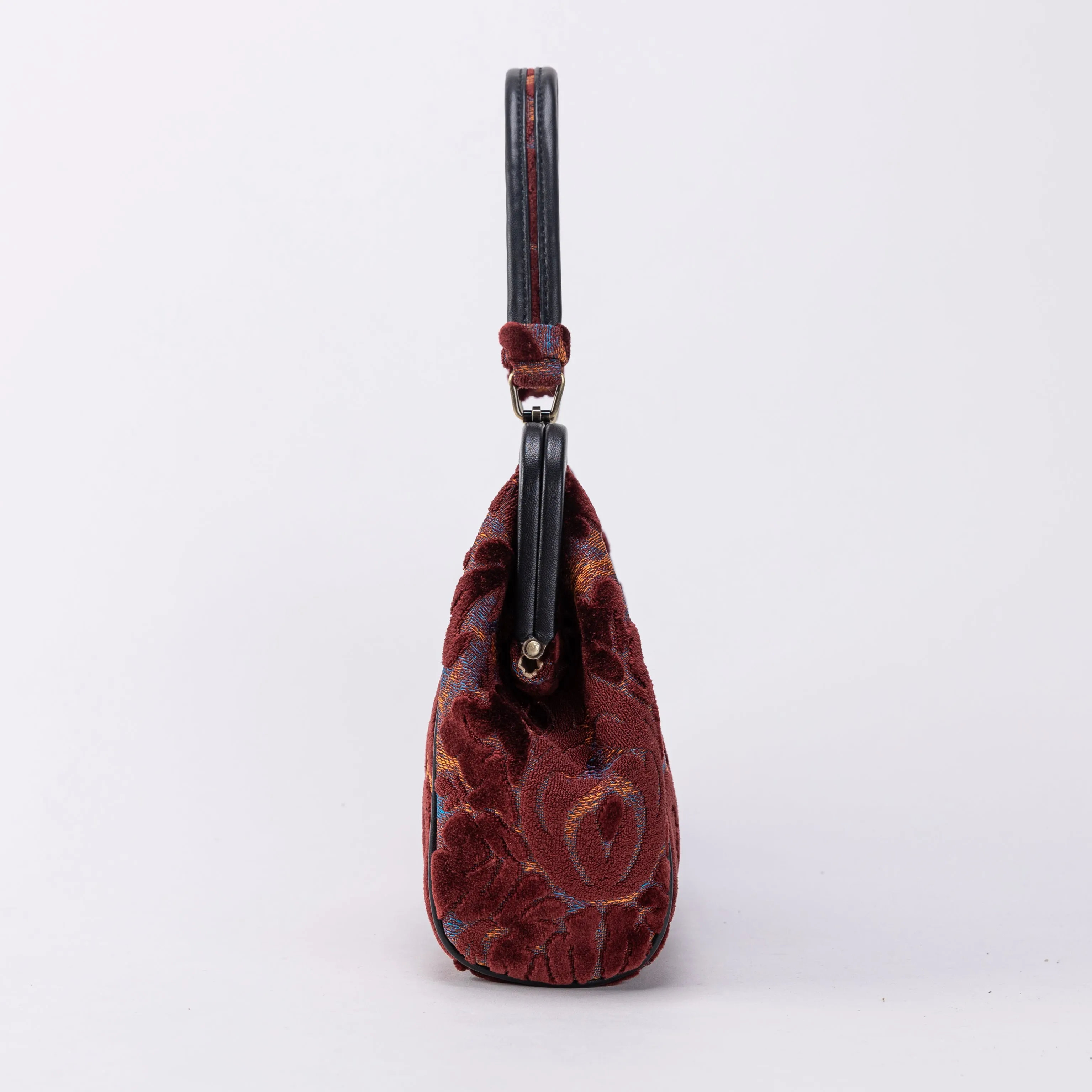 Burnout Velvet Wine Alma Satchel
