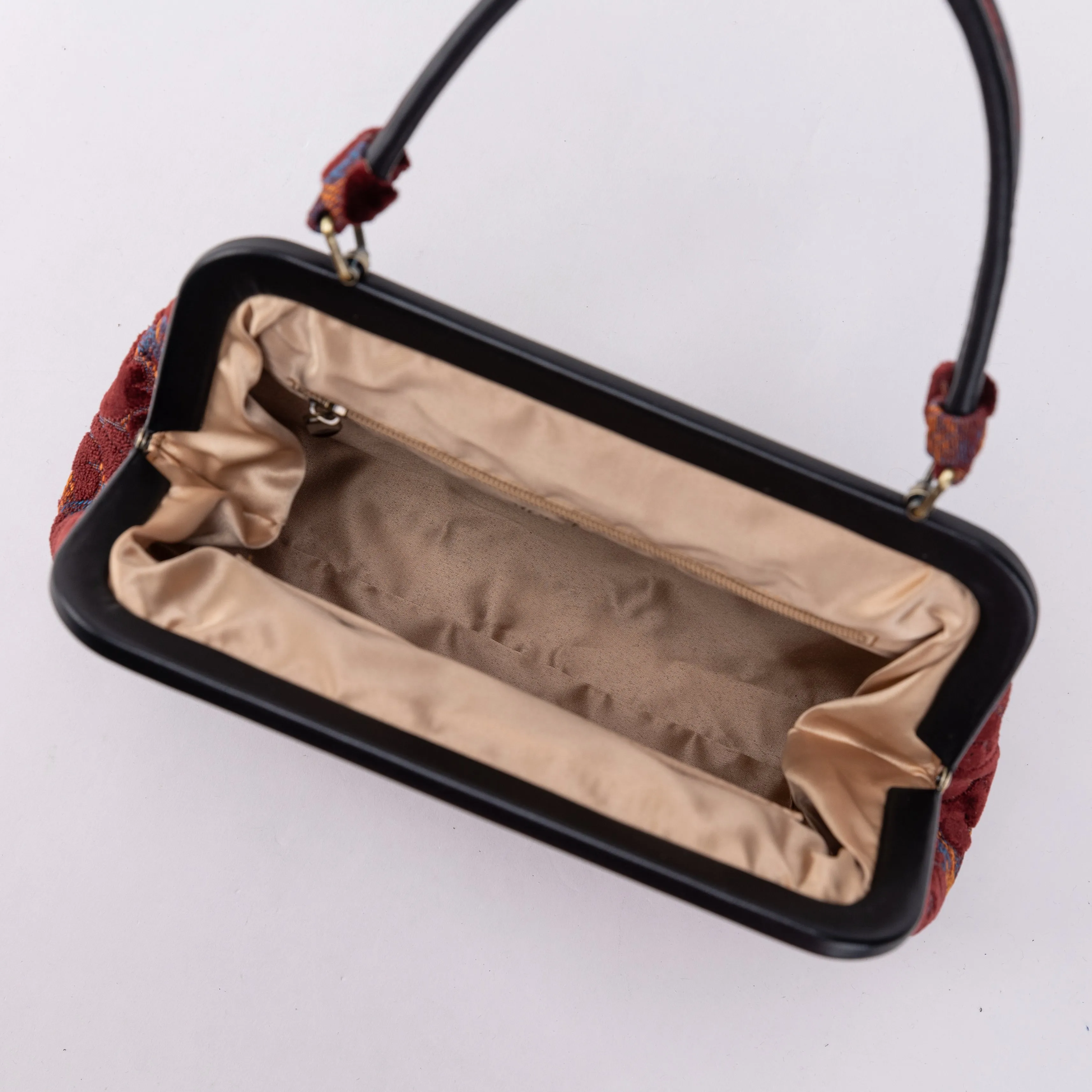 Burnout Velvet Wine Alma Satchel