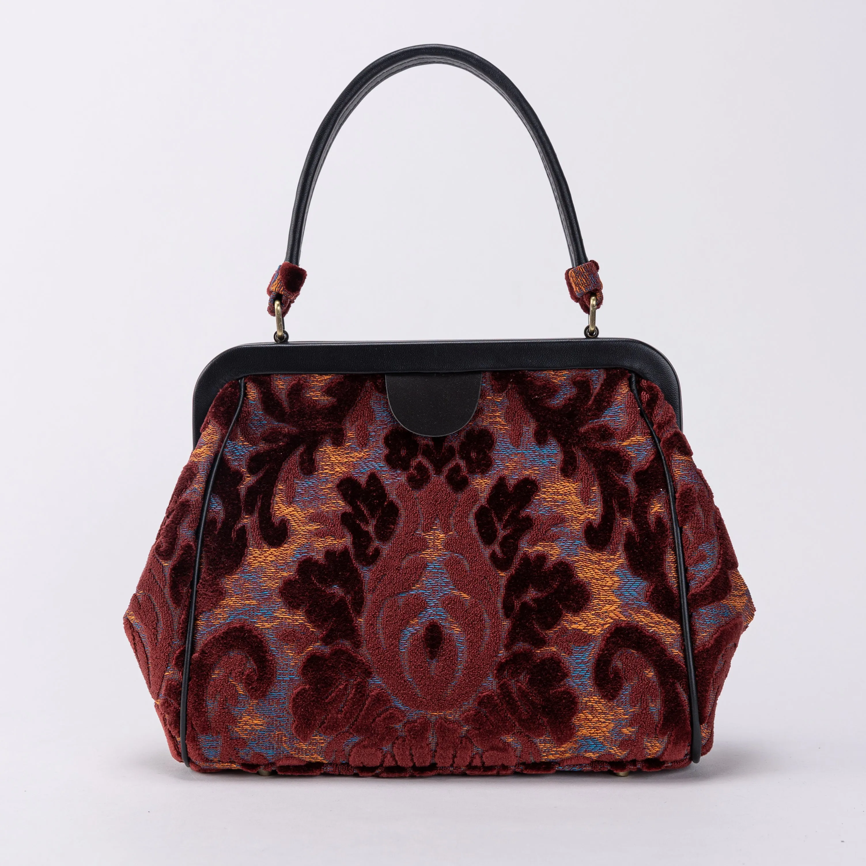 Burnout Velvet Wine Alma Satchel