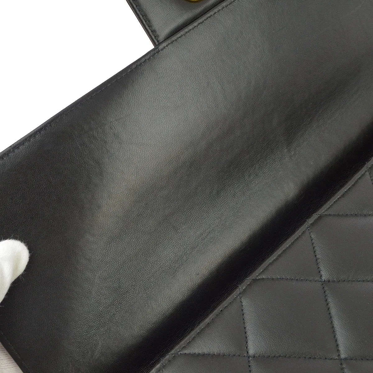 Chanel 1997-1999 Black Lambskin Briefcase