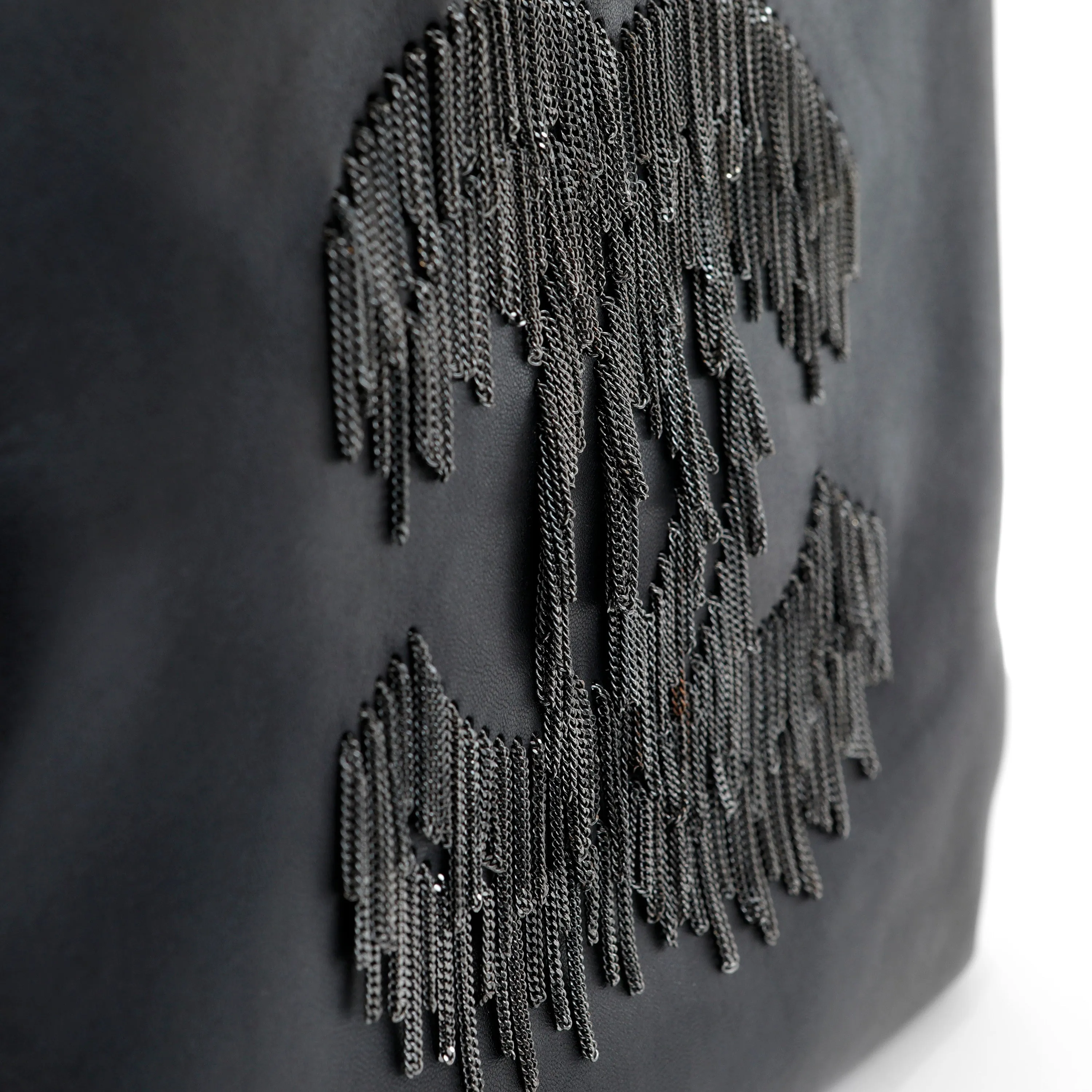 Chanel Black Lambskin Grand Cabernet Tote with Dripping Chains