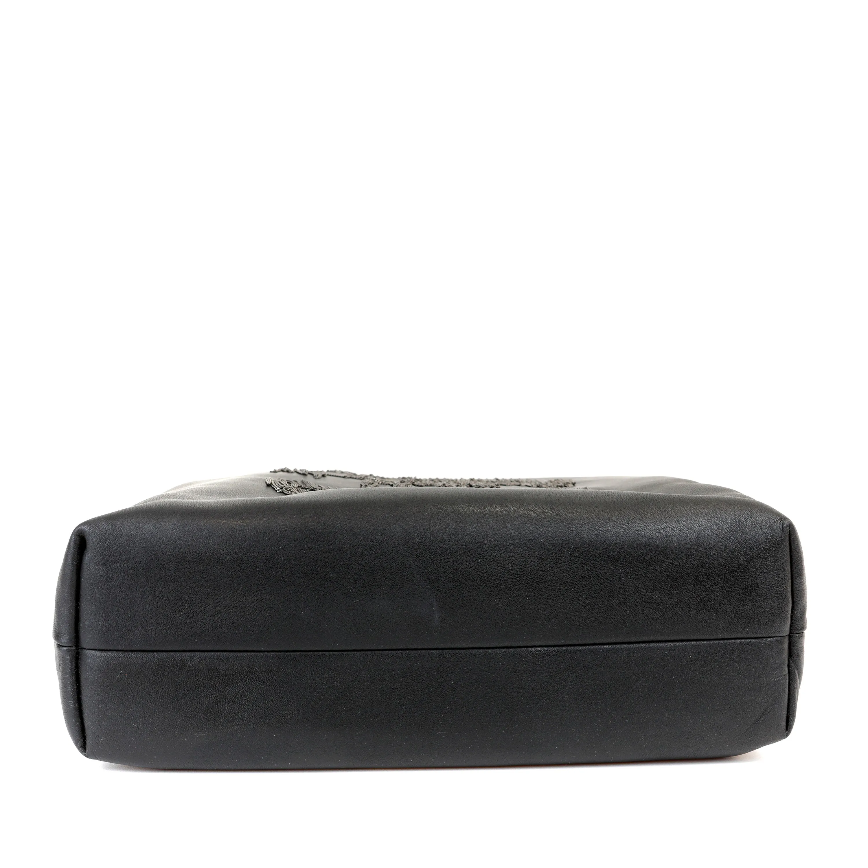 Chanel Black Lambskin Grand Cabernet Tote with Dripping Chains