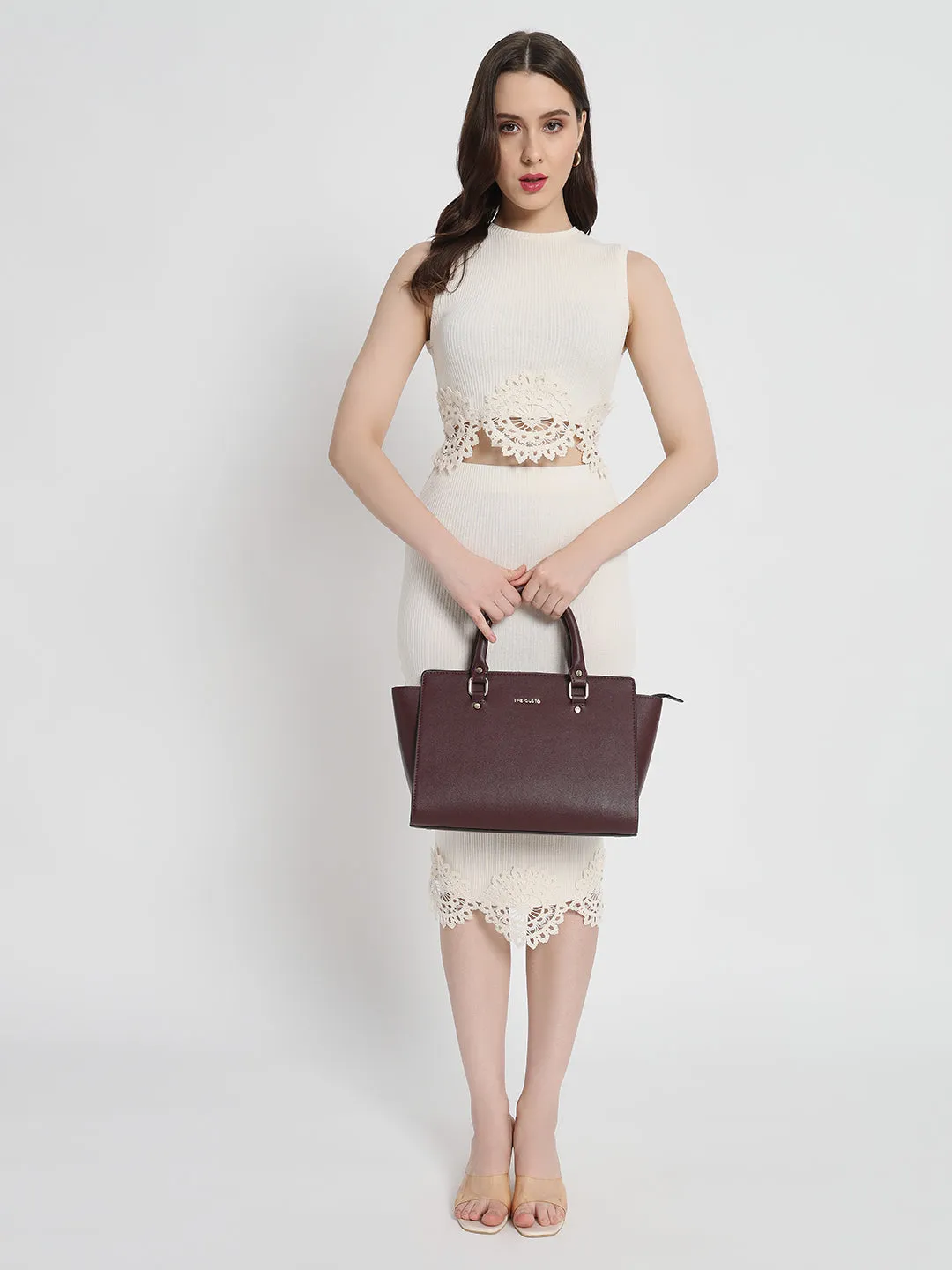 Elora Satchel Sling - Maroon   Wallet Combo