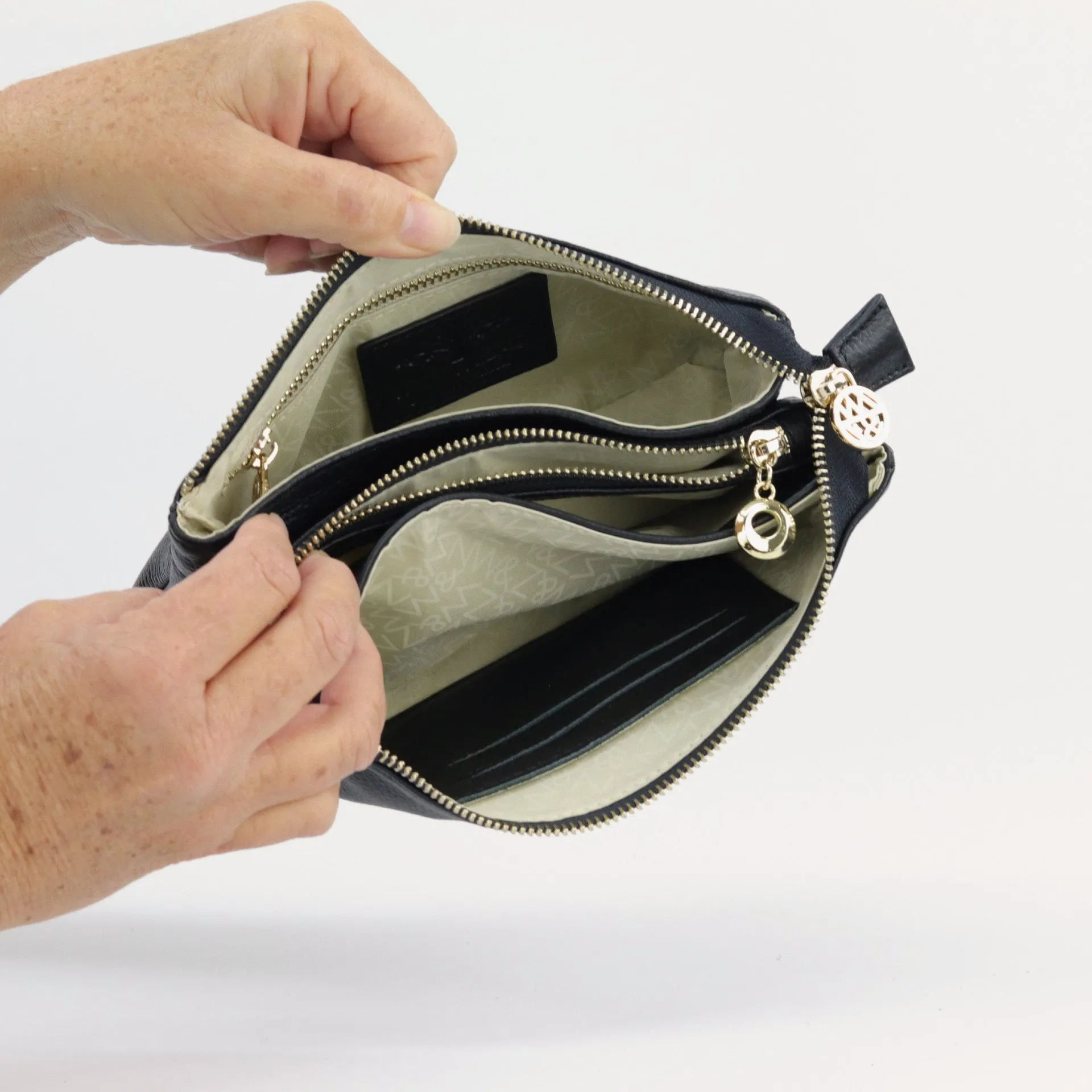 Evie pebbled leather clutch crossbody