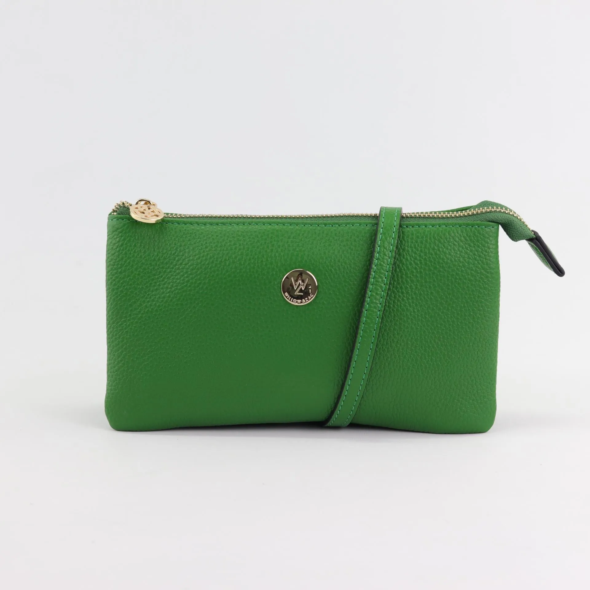 Evie pebbled leather clutch crossbody
