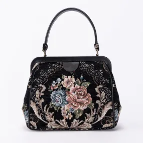 Floral Black Alma Satchel