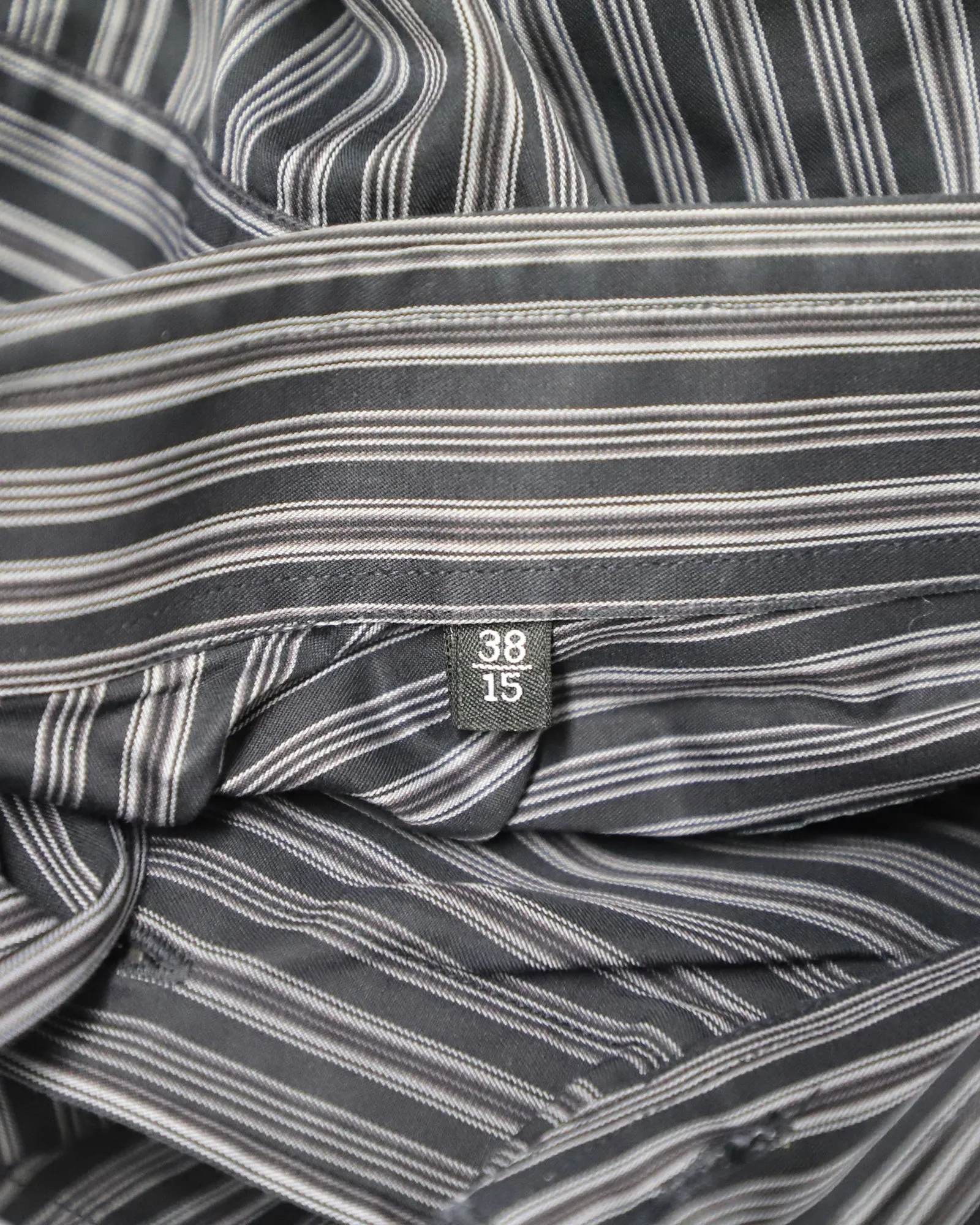 Gucci Striped Button Down Shirt in Black Cotton
