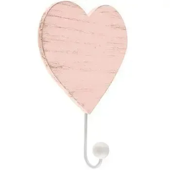 Heart Shaped Wooden Hook, Wall Hook, Single Organizer, Hat Rack -Towel Hook