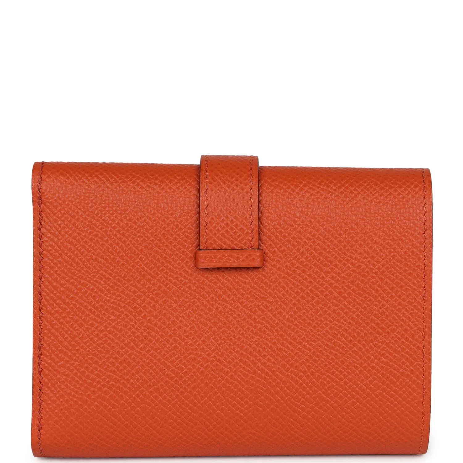 Hermes Bearn Combine Compact Wallet Terre Battue Epsom Gold Hardware