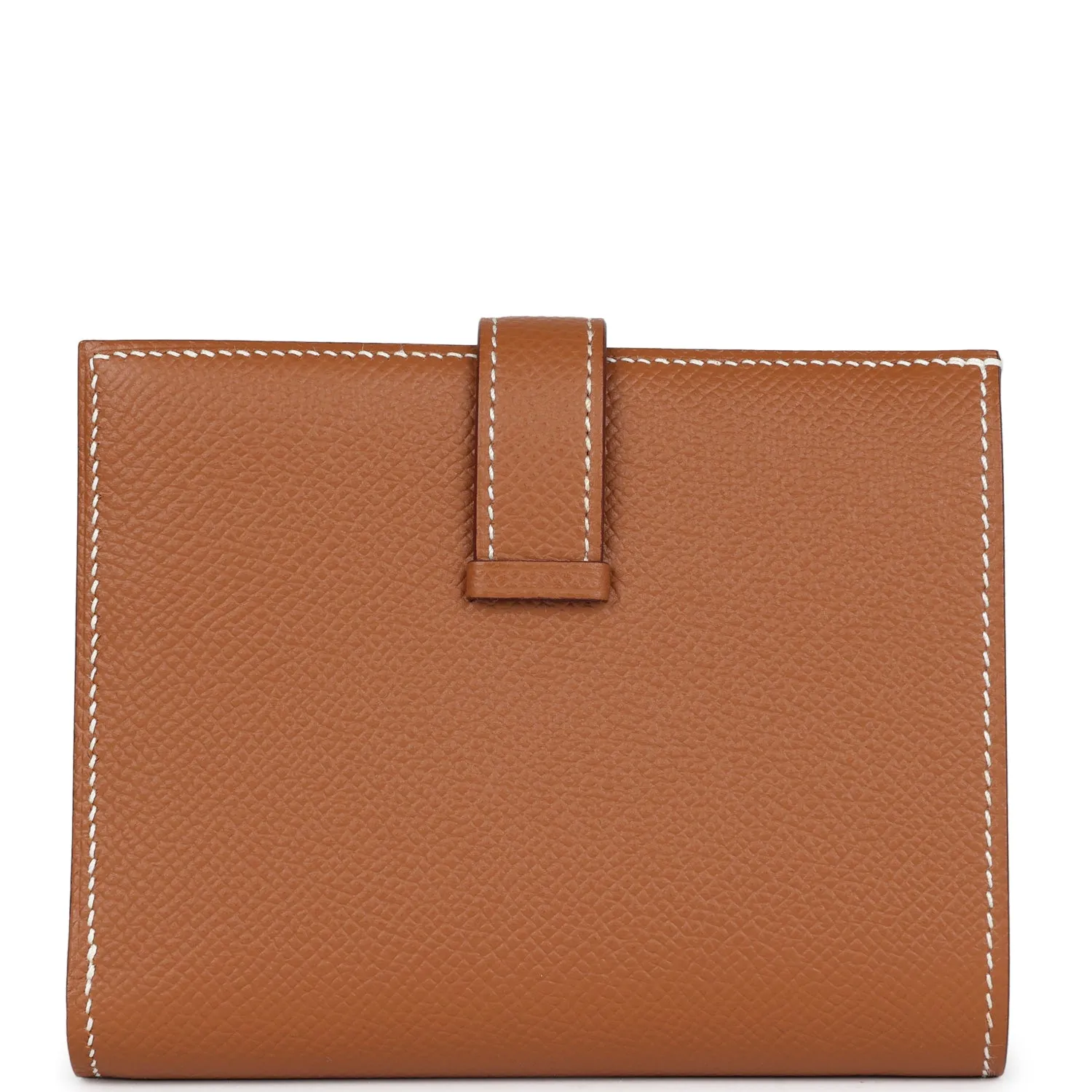 Hermes Bearn Compact Wallet Gold Epsom Gold Hardware