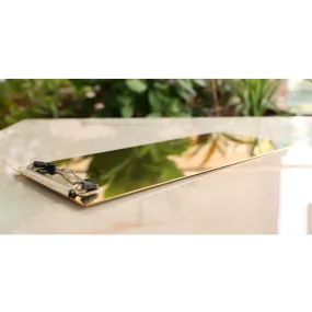 Indian Art Villa Pure Brass Clipboard/Paper Pad, for Restaurants and Order Noting, Length- 33.02 cm, Width - 12.95 cm