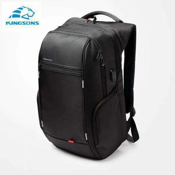 Kingsons Backpacks Laptop USB Charger Bag Antitheft Shoulder Straps