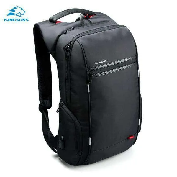 Kingsons Backpacks Laptop USB Charger Bag Antitheft Shoulder Straps