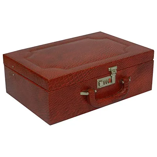 Leather Brief case Double Lock, Perfume box and Document Bag
