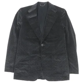 LOUIS VUITTON tailored jacket cotton black 50