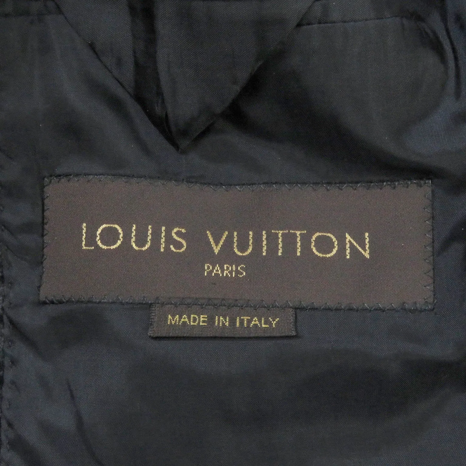 LOUIS VUITTON tailored jacket cotton black 50