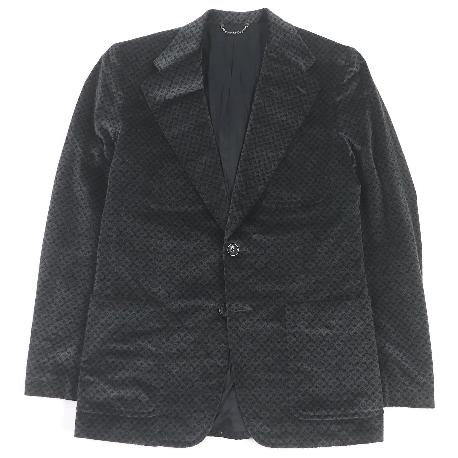 LOUIS VUITTON tailored jacket cotton black 50
