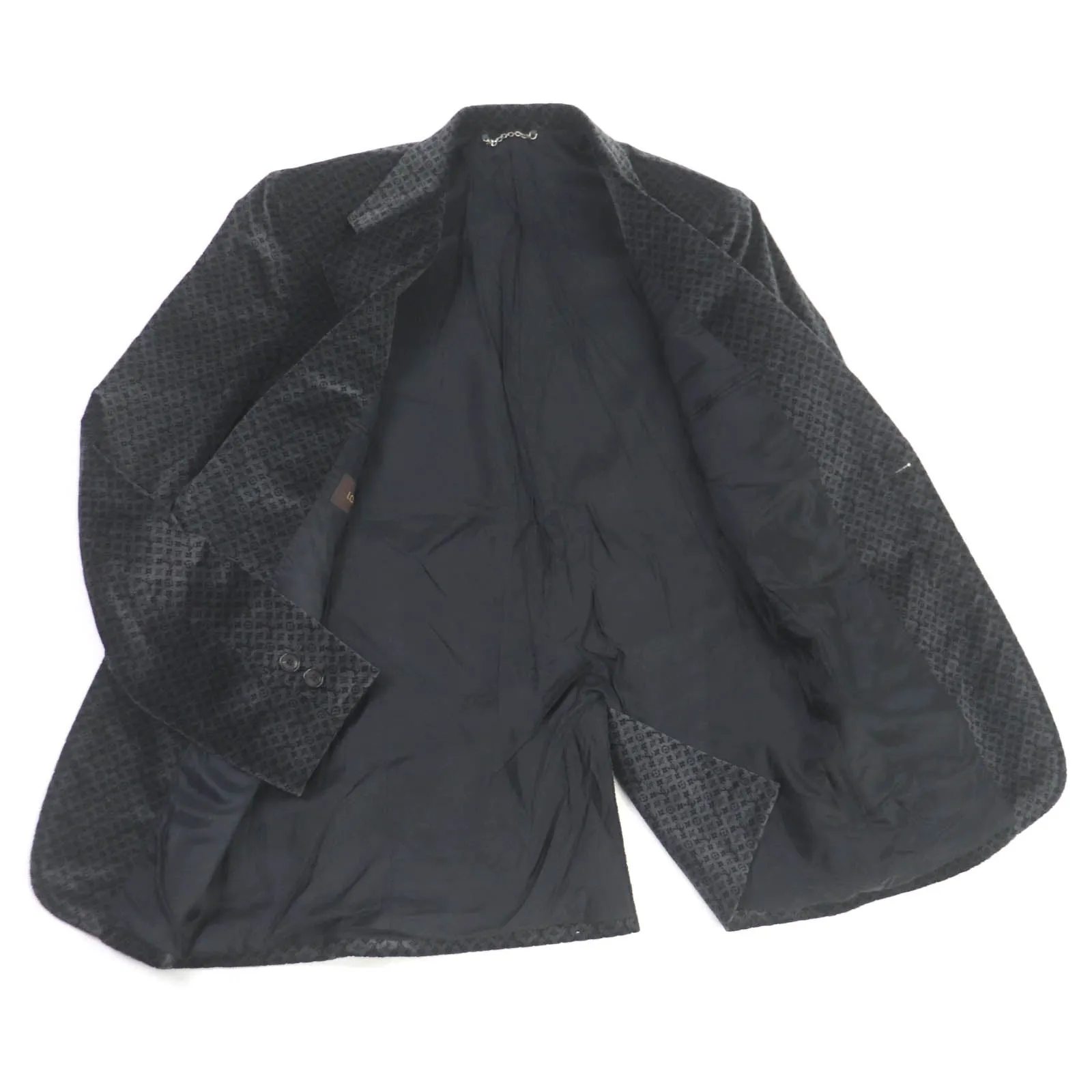 LOUIS VUITTON tailored jacket cotton black 50