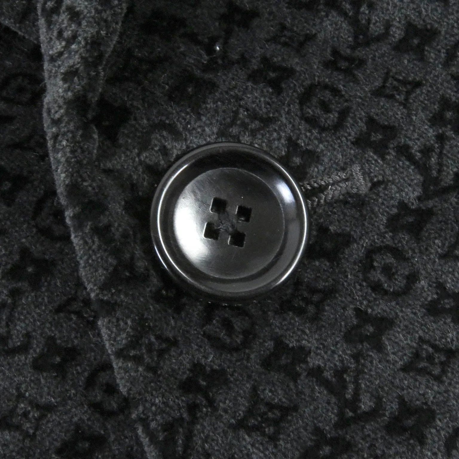 LOUIS VUITTON tailored jacket cotton black 50