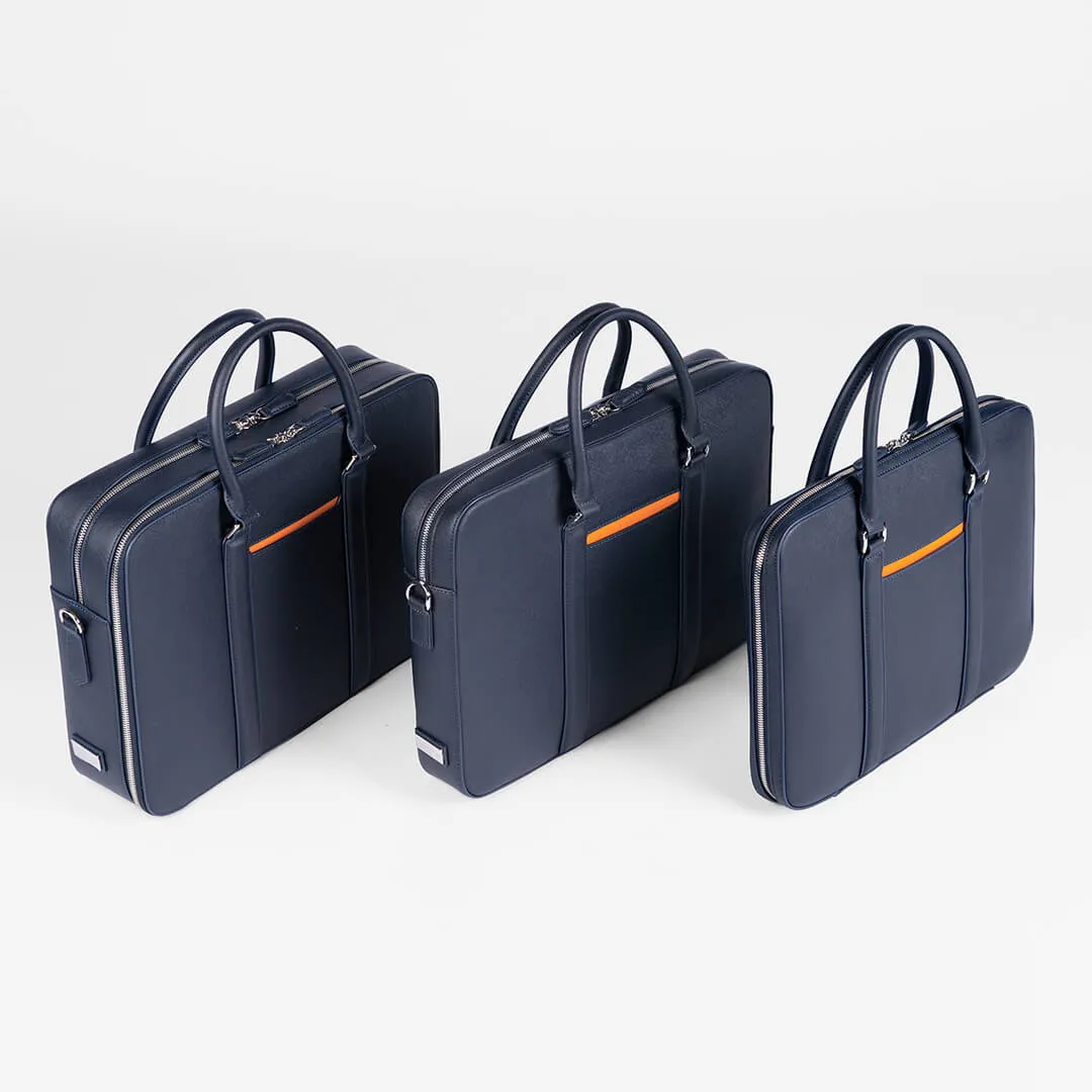 Manhattan Slim Leather Briefcase