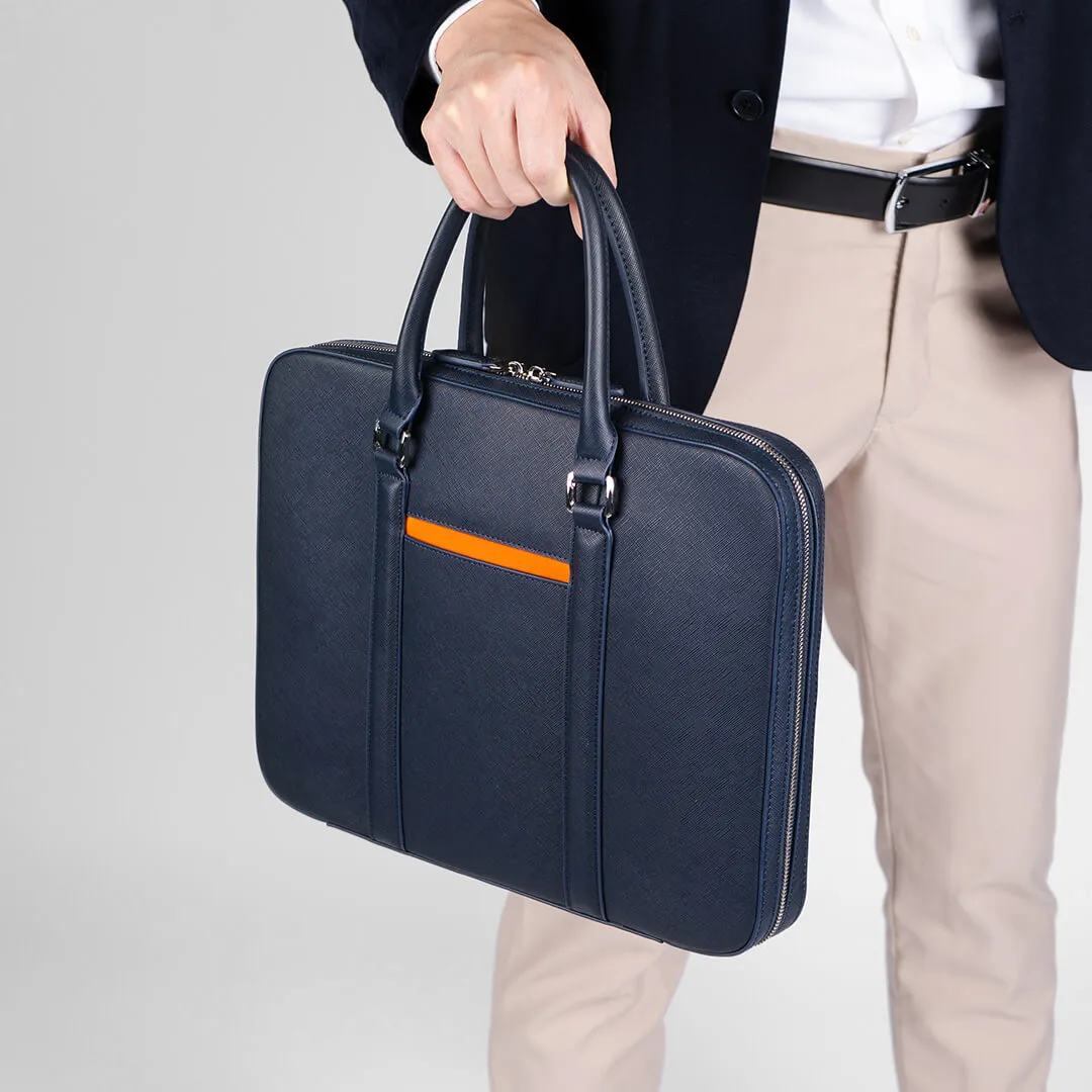 Manhattan Slim Leather Briefcase