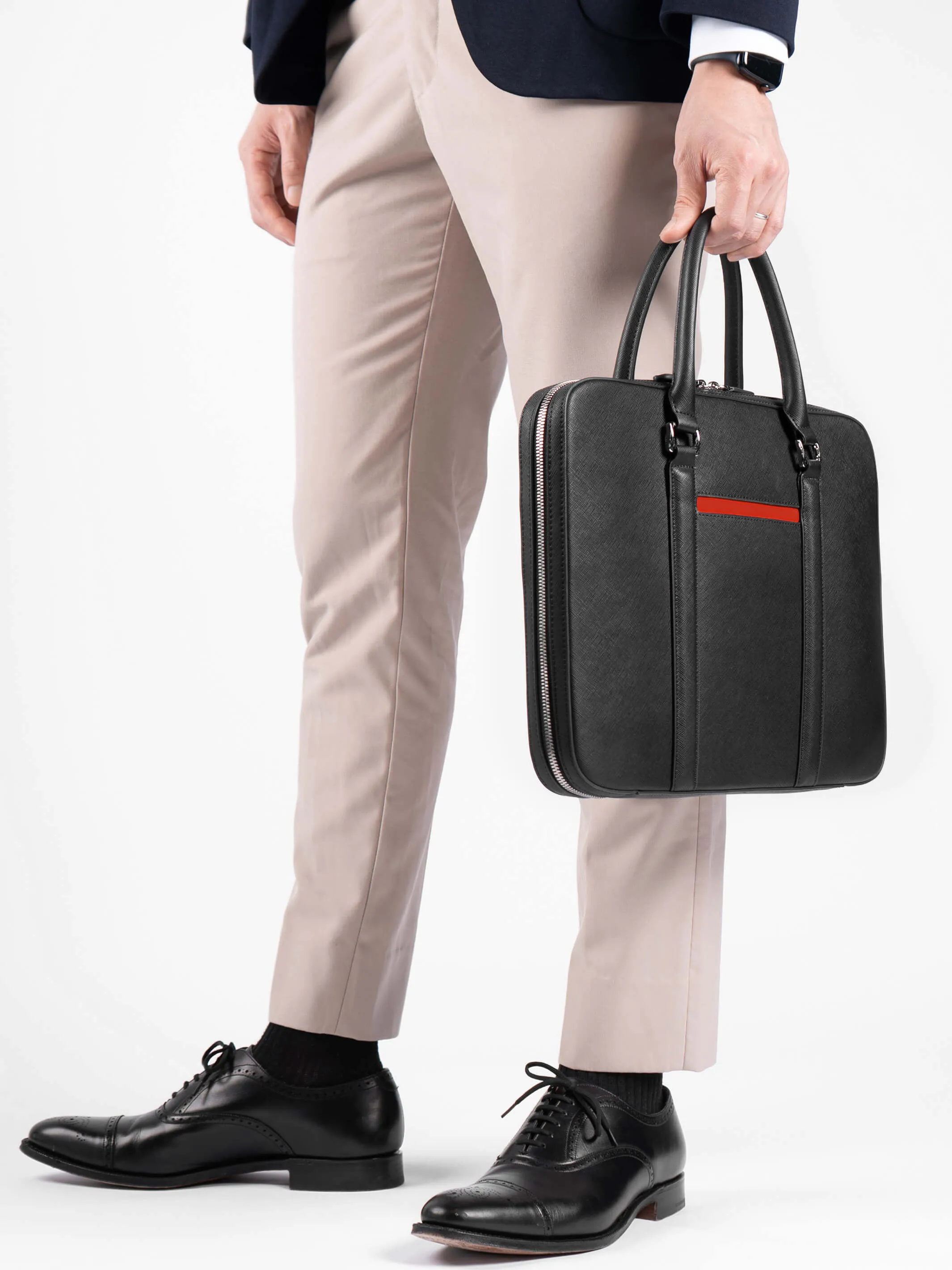 Manhattan Slim Leather Briefcase