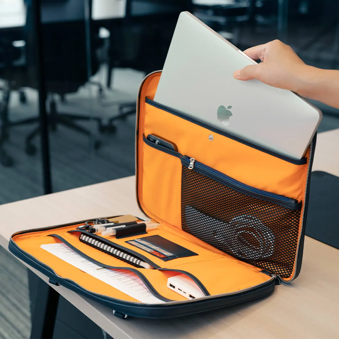 Manhattan Slim Leather Briefcase