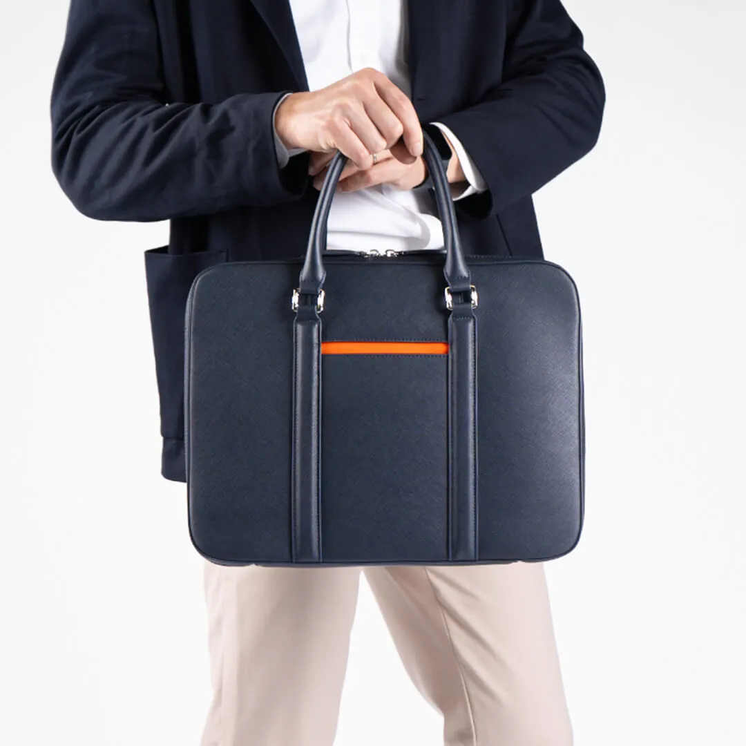 Manhattan Slim Leather Briefcase