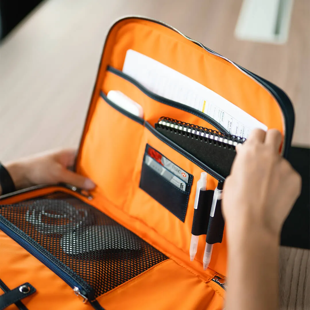 Manhattan Slim Leather Briefcase