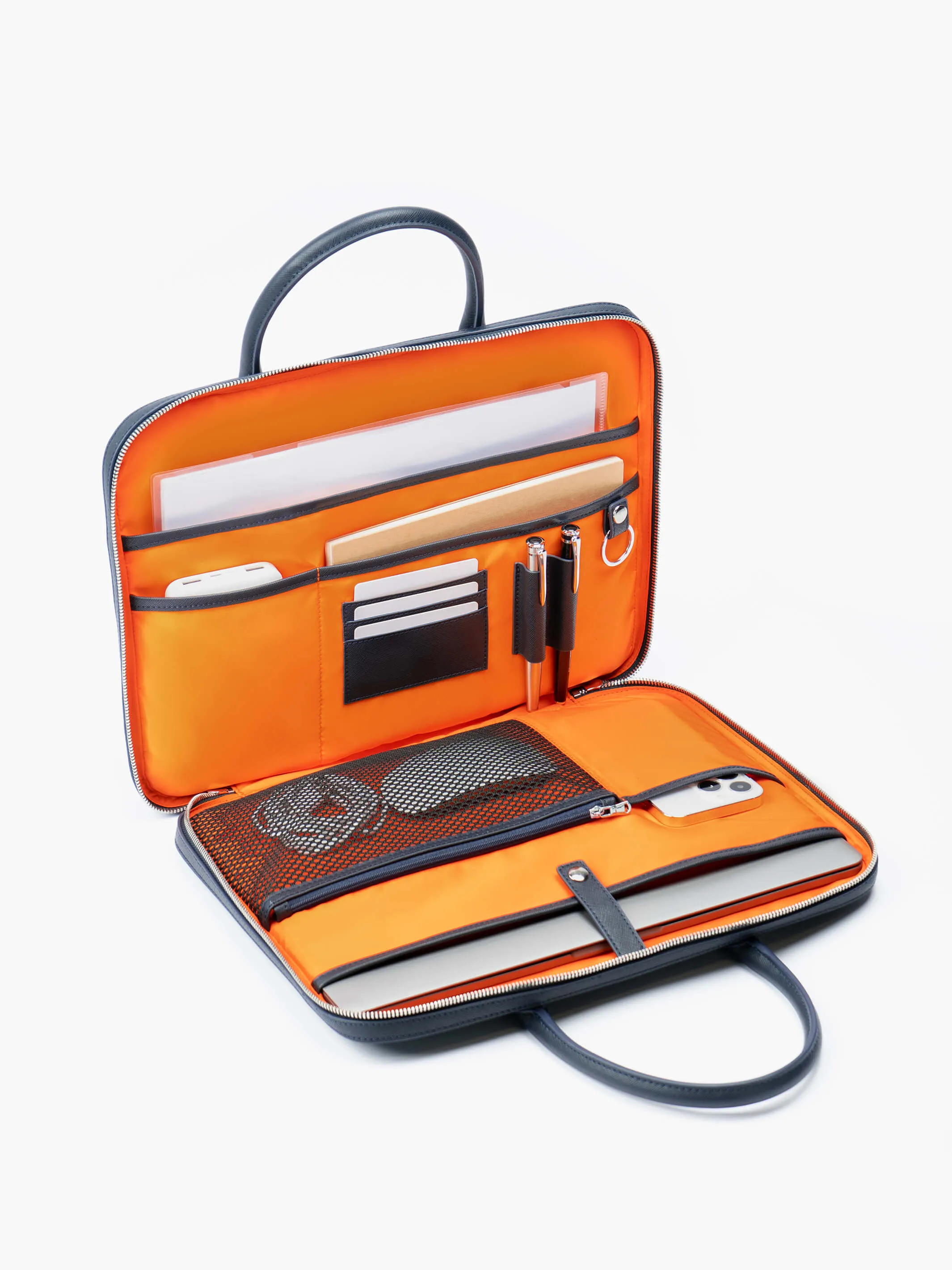Manhattan Slim Leather Briefcase
