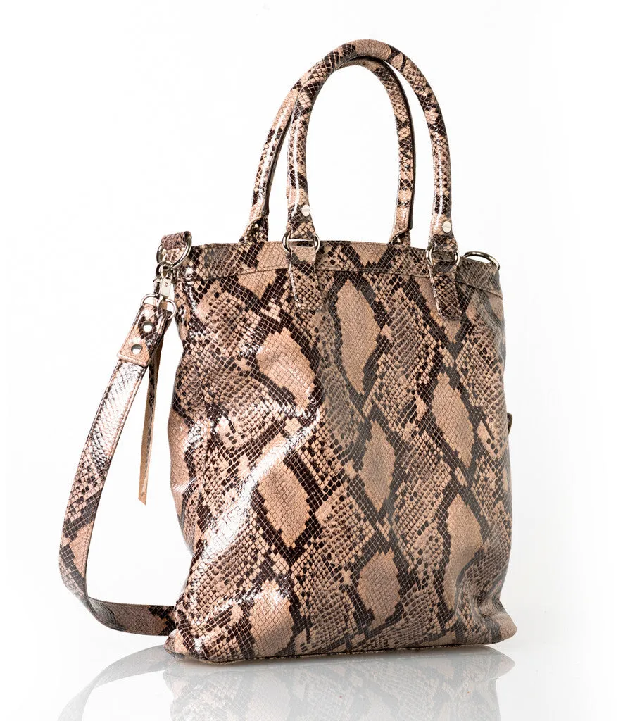 Python Tote with Detachable Mini