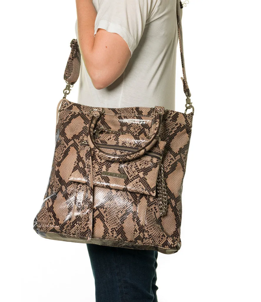 Python Tote with Detachable Mini