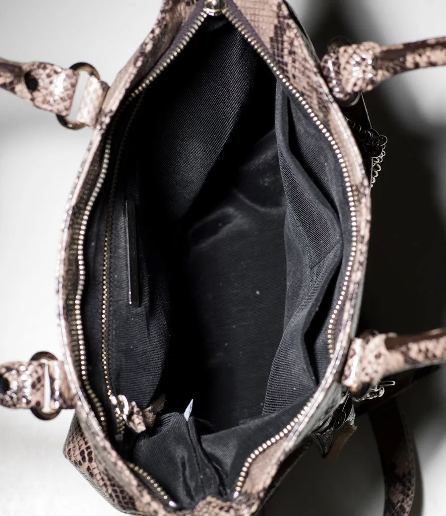 Python Tote with Detachable Mini