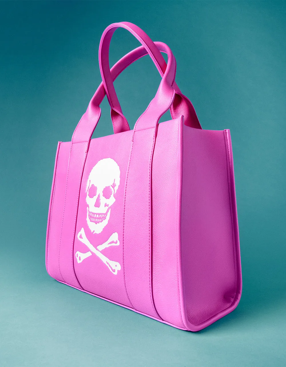 SKULLY DEBOSS TOTE PINK