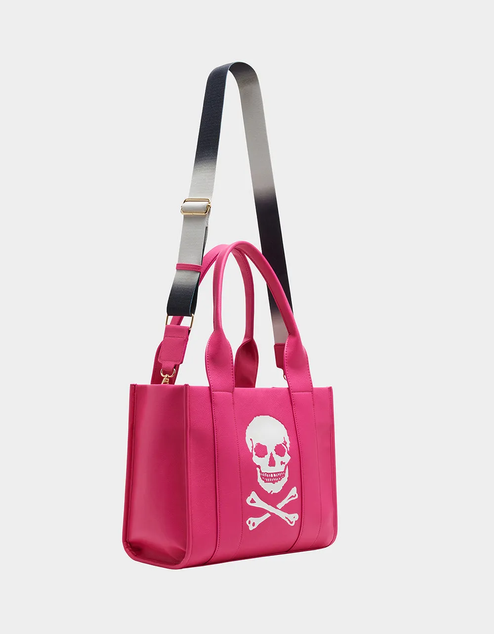 SKULLY DEBOSS TOTE PINK
