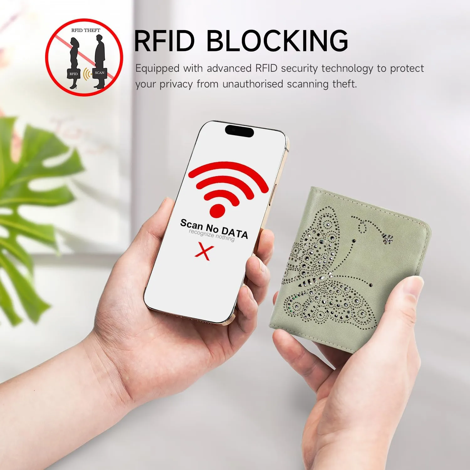 Small RFID Wallet Women Ultra Thin Slim Womens Wallet Mini Compact Bifold Pocket Ladies Wallets for Women GREEN