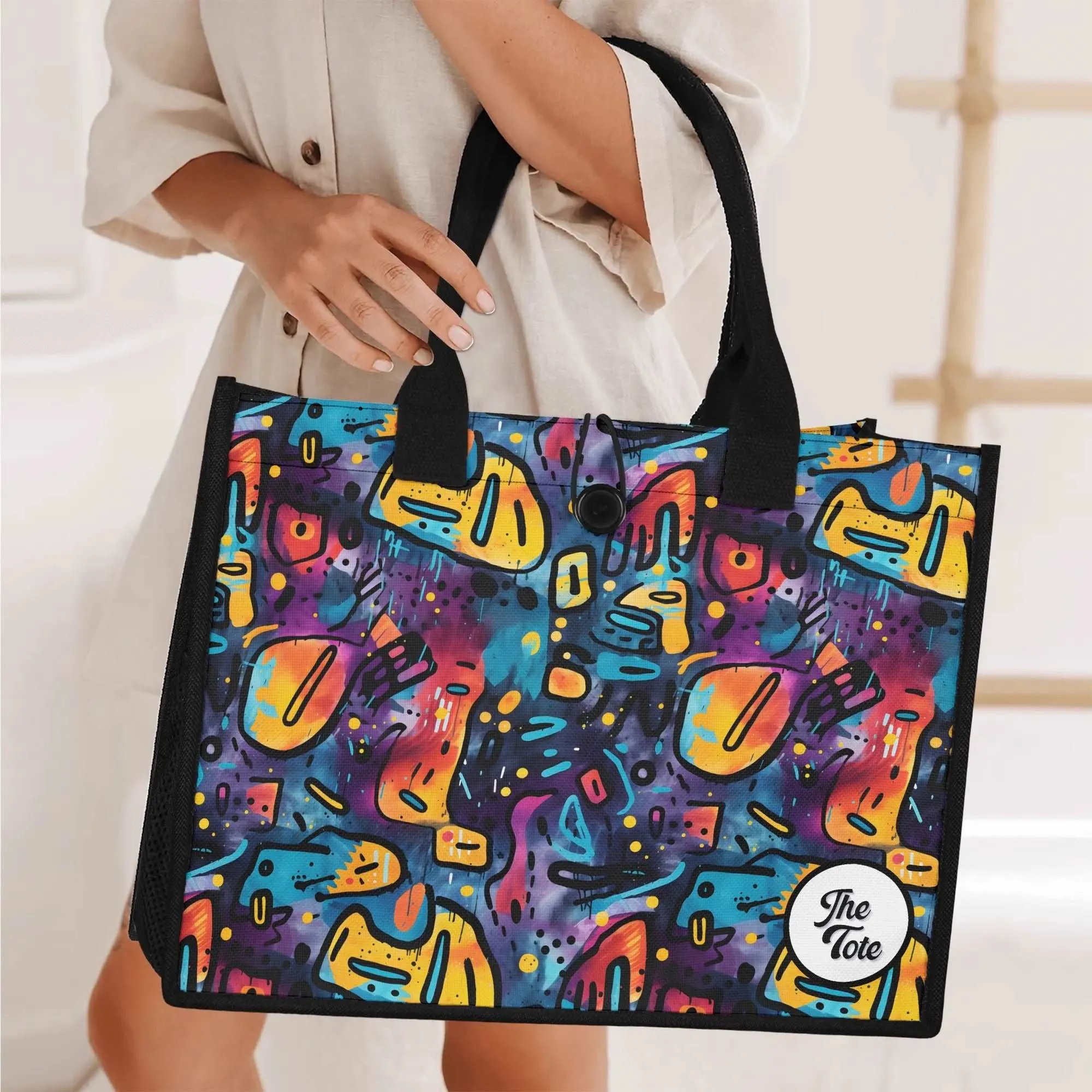 The Tote Bag - Black Grunge