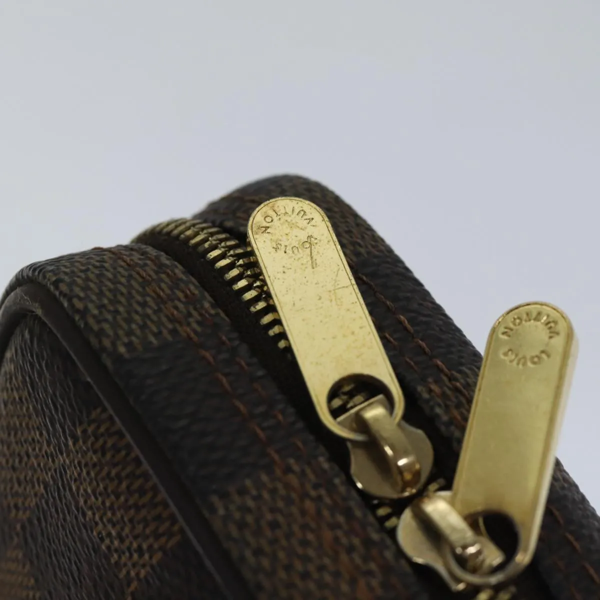 Trendy Inspired Louis Vuitton Damier Ebene Etui Okapi Gm Pouch N61737 Lv Auth 86977