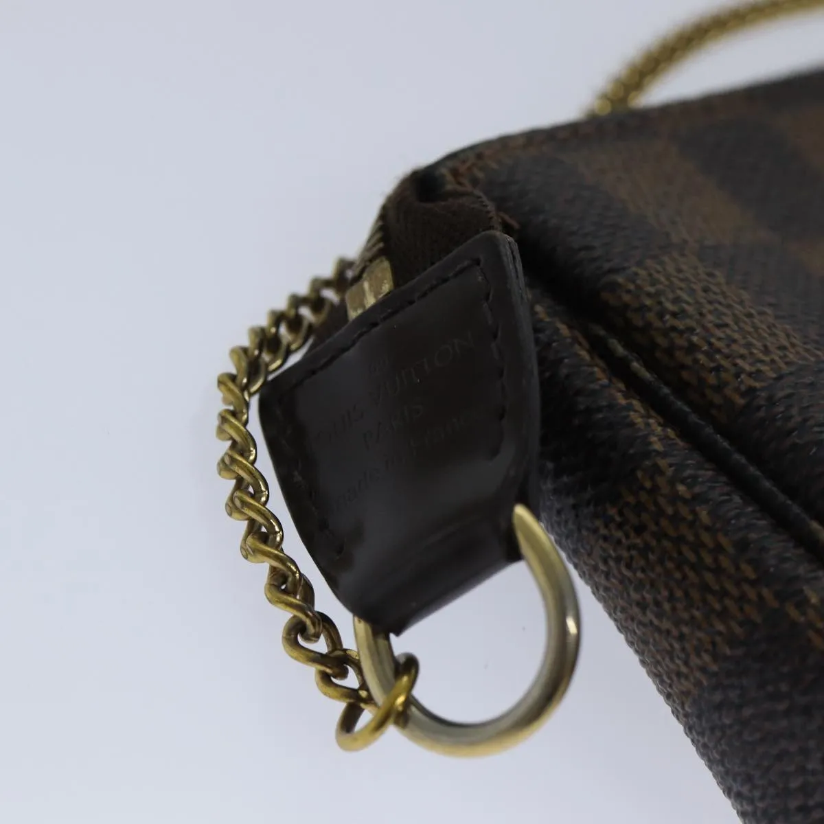Trendy Inspired Louis Vuitton Damier Ebene Mini Pochette Accessoires Pouch N58009 Lv Auth 89290