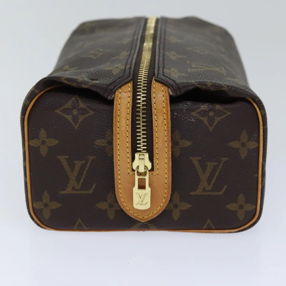 Trendy Inspired Louis Vuitton Monogram Trousse Patte Pression Cosmetic Pouch M47636 Auth Ar12515