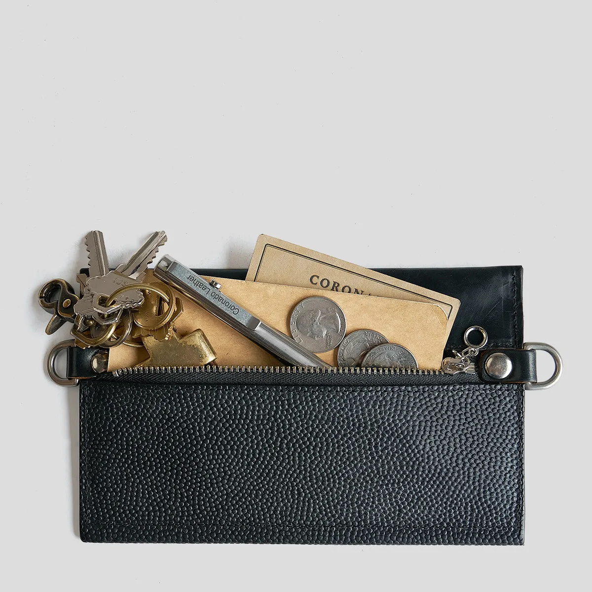 Utility Flat Pouch #70 | Black Football