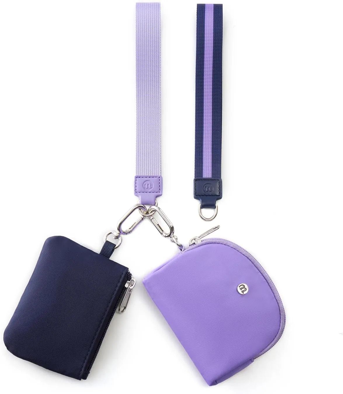 ZRRAJOY Mini Zip Around Wristlet Wallet for Women - Dual Pouch Coin Purse with 2 Straps, Keychain & Wristlet, Small Cute Clutch for Teen Girls, Compact Organizer for Cards, Keys, and Coins,